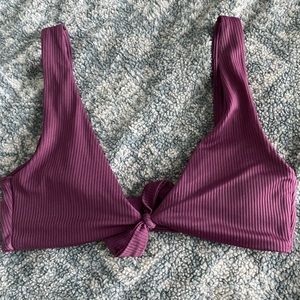 maroon/purple bathing suit top